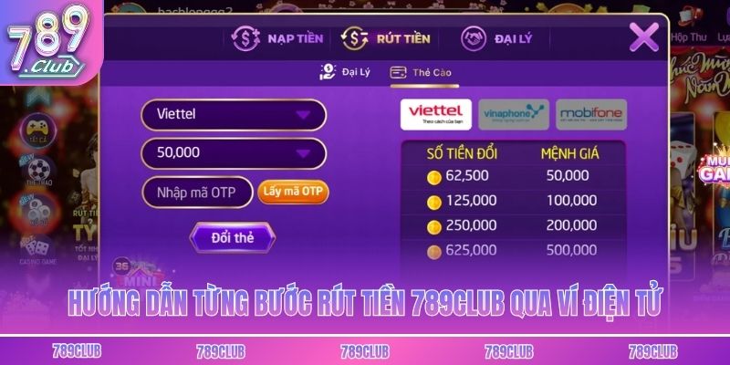 Hướng dẫn từng bước rút tiền 789club qua ví điện tử